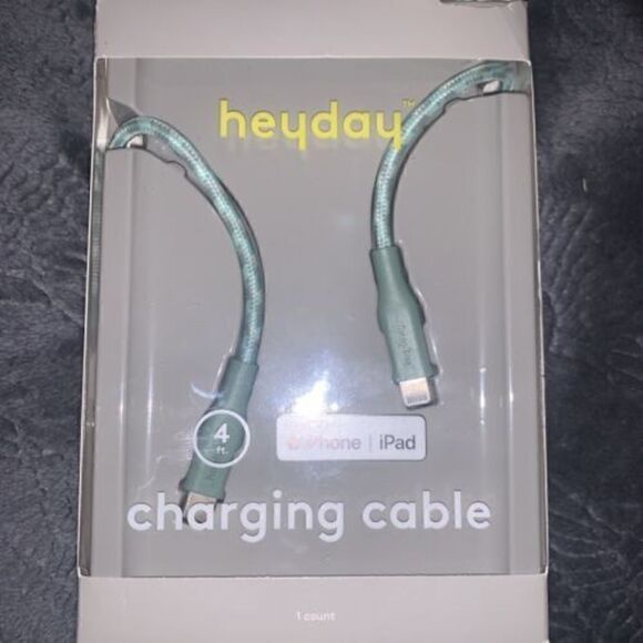 Heyday 4' Apple iPad iPhone Lightning To USB-C cable-Green New Unused Open Box - Picture 1 of 2